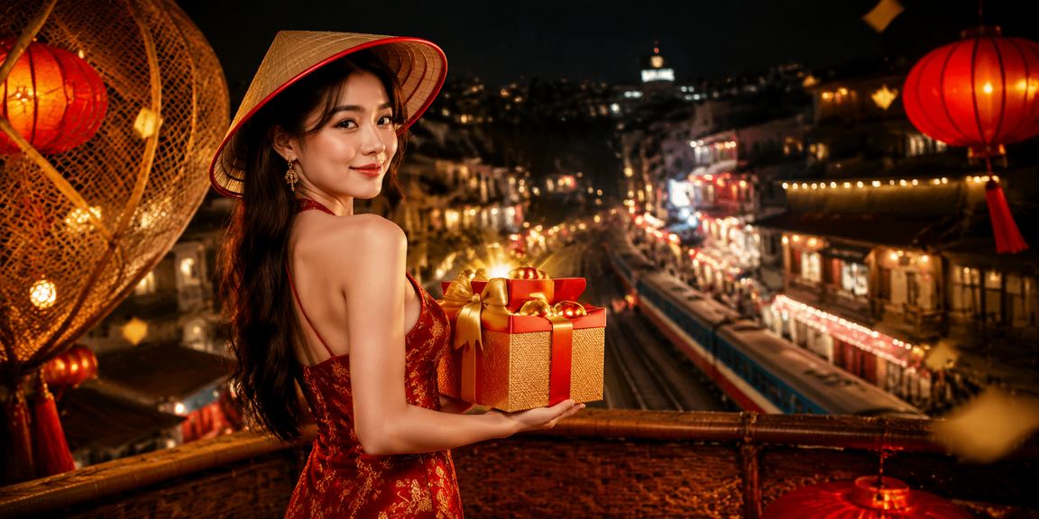 Người dùng Hà Nội tham gia xổ số trực tuyến với nón lá truyền thống